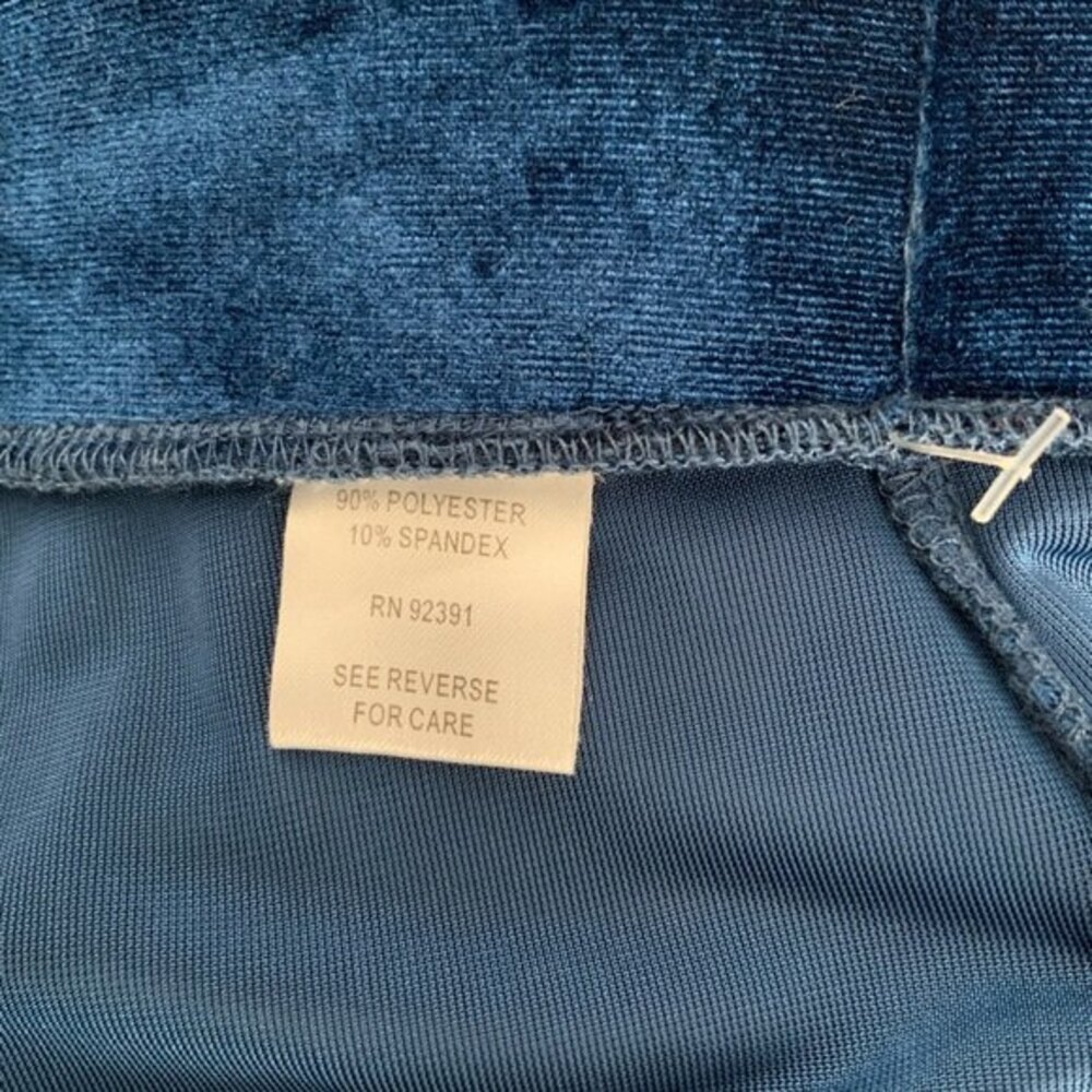 Me by Emme Blue Blue Velour Pull-on Pants 1X - Picture 7 of 9